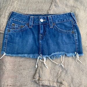 Denim mini skirt